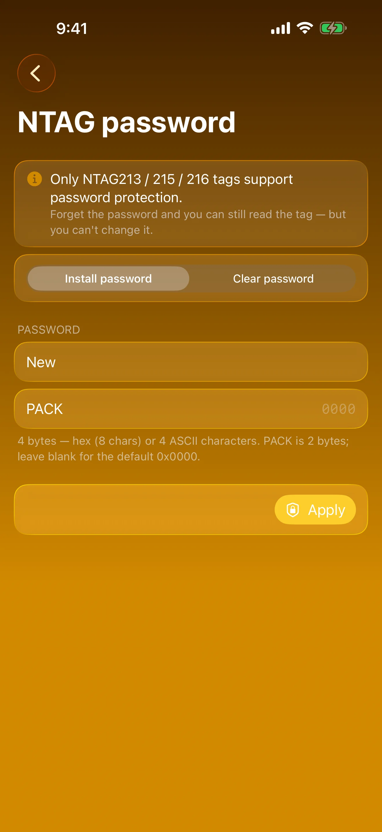 NTAG Password